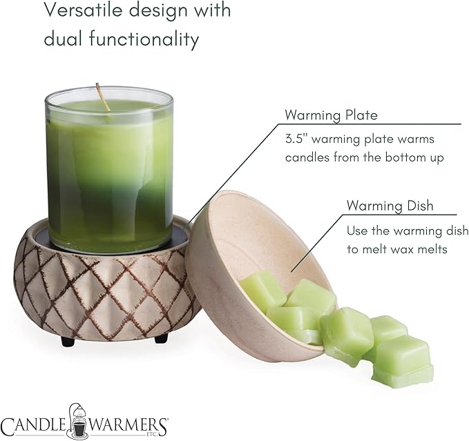 Candle Warmers Etc. Vintage Bulb Illumination Fragrance Warmer- Light-Up Warmer for Warming Scented Candle Wax Melts and Tarts to Freshen Room, Lone Star