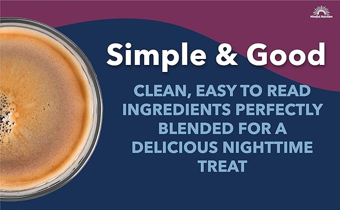 Mindful Evening Cocoa Mix Sleep Supplement with Melatonin, L-Theanine and GABA 12oz 20 Servings