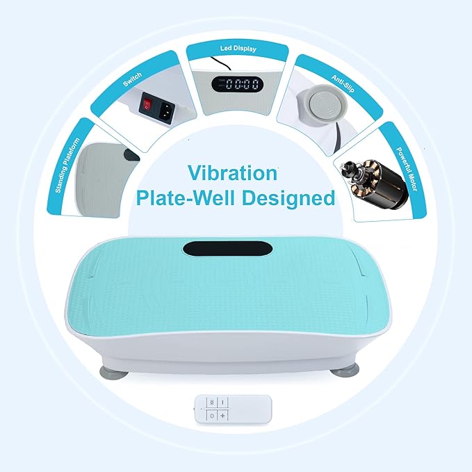 Smart Auto Vibration Plate – 10-Level Silent Shaker Machine for Weight Loss, Toning & Massage | No-Remote Patented Start-Stop, Quiet Motor, 10-Min Auto Workout for Unisex