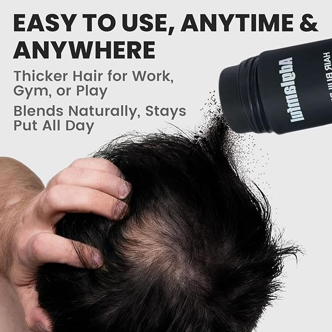 Hair Fibers Spray, Hair Building Fibers with Silicone Pump, Instant Scalp Concealer for Men & Women, Long-lasting and Sweat-proof, 1.05 oz, Dark Brown