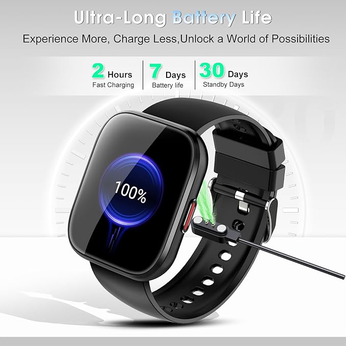 Smart Watch for Men Women Bluetooth Call, 2025 New 1.85" HD Smartwatch, Fitness Watch with 120+ Sport Modes, IP68 Waterproof, Heart Rate/Sleep Monitor, Pedometer, Activity Tracker for Android iOS