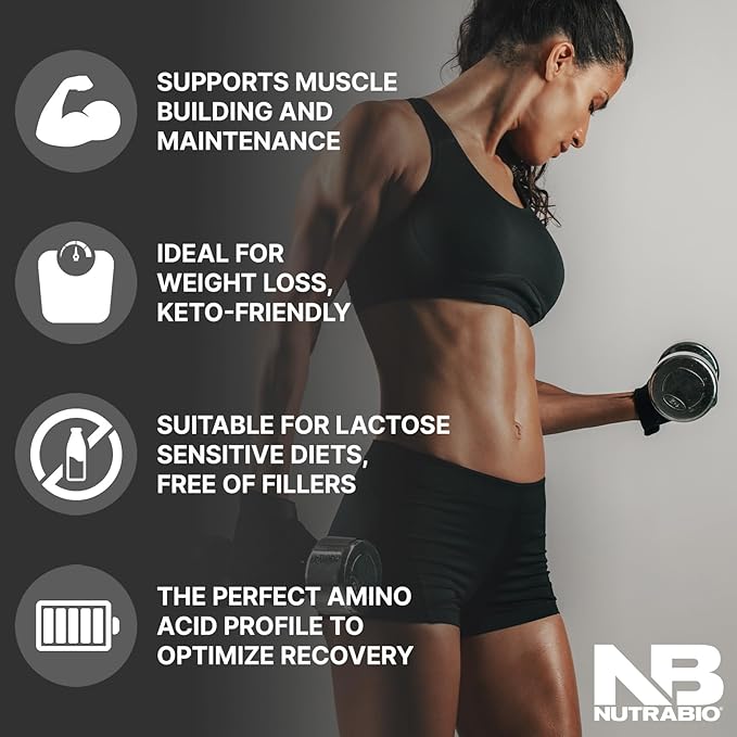 NutraBio 100% Whey Protein Isolate Protein Powder, 25g Protein with Complete Amino Acid Profile, Soy and Gluten Free, Low Carb and Low Calorie Whey Protein Powder, Ice Cream Cookie Dream, 5 Lbs.