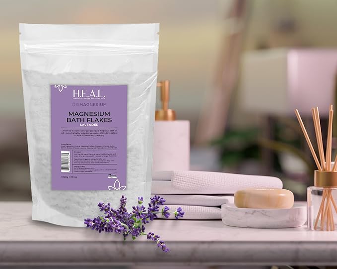 Bath Flakes with Lavender Essential Oil- 2.2lbs for a Calm and Relaxed Evening