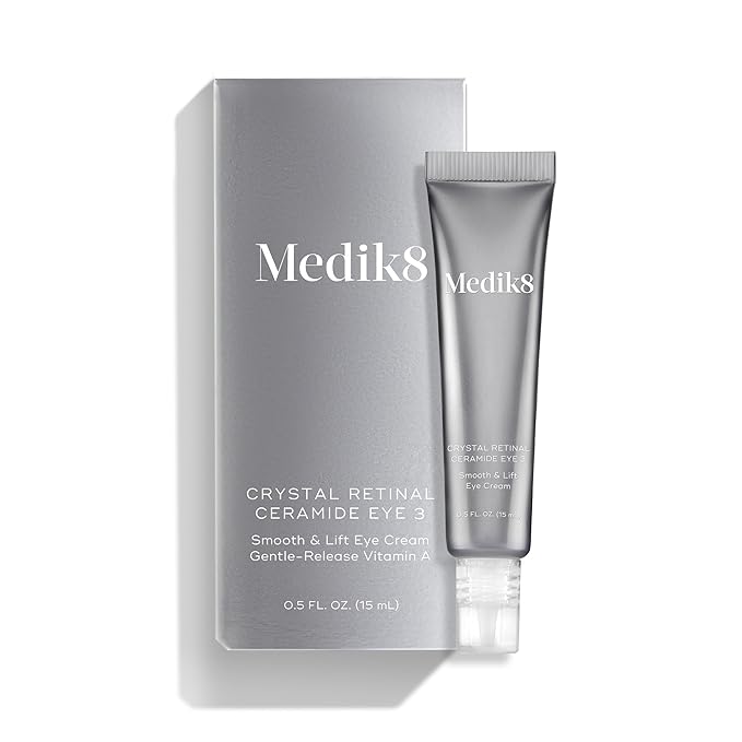Medik8 Crystal Retinal Ceramide Eye 3 - Gentle Vitamin A Eye Cream - Reduces Appearance of Wrinkles - Perfect for Sensitive Skin - 0.5 oz