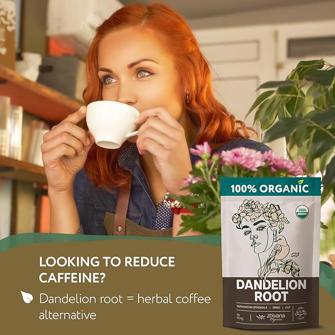 Dandelion Root Organic - Dandelion Tea - Diente de Leon Organico โ Natural Cleansing, Gut Flora, Digestion, Liver, Skin โ 4 oz