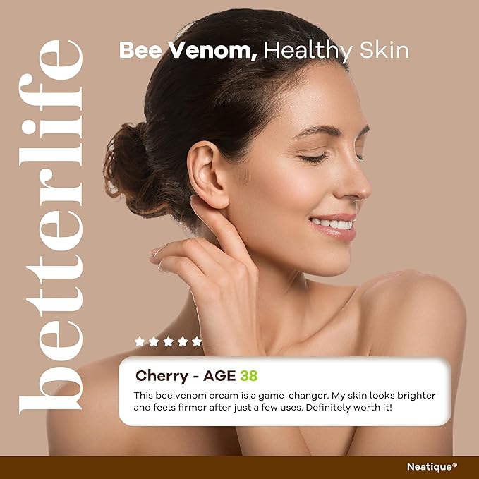 Bee Venom & Hyaluronic Acid Anti-Aging Face Cream – 2025 New Renewal Formula, Skin Moisturizer, All Skin Types, 2.12 Oz (60g)