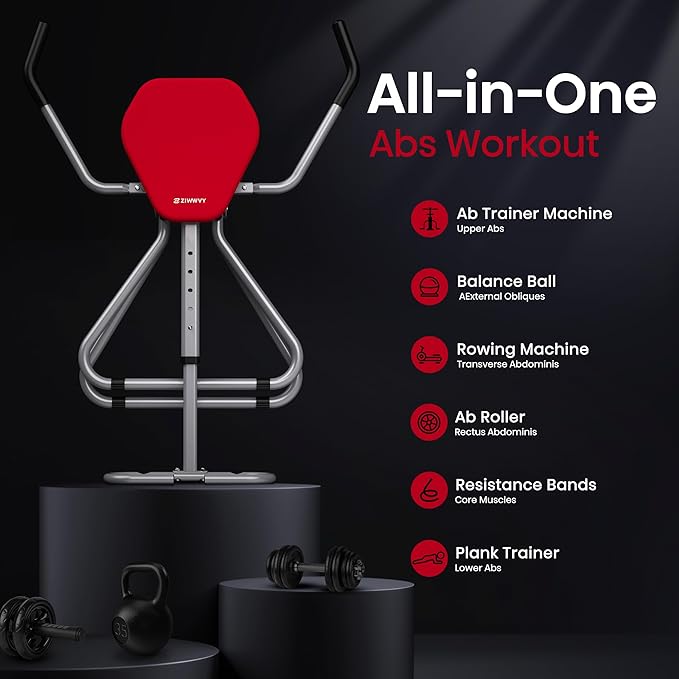 AB SWING INFINITY- Home Ab Workout Machine, Core Training Equipment, Multi-Functional Ab Exercise Trainer, Foldable for Easy Storage, Ideal for Home Gyms, Strength Training, and Fat-Burning Workouts