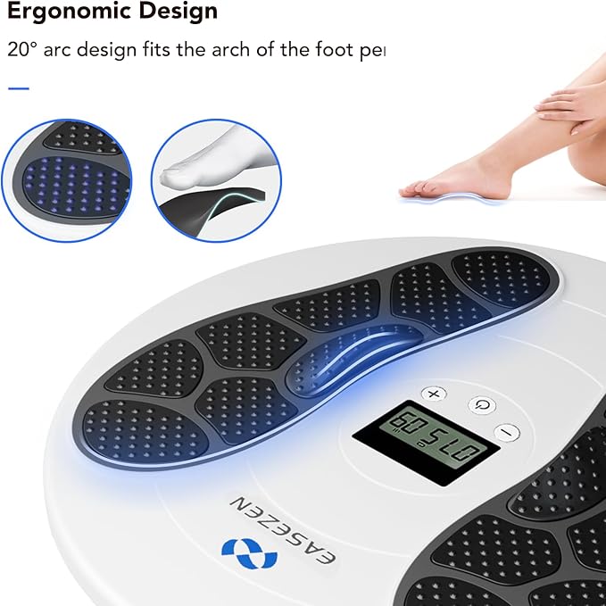 Foot Massager for Neuropathy, TENS & EMS Foot Circulation Stimulator for Pain Relief, 10 Modes and 20 Intensities, Relieve Swelling, Cramps, RLS & Plantar Fasciitis - Gifts for Mom Dad