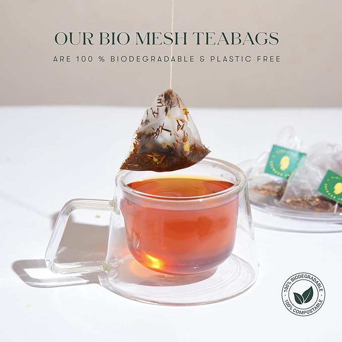 Luxmi Estates Lavender Valley Organic Lavender Tea (25 Tea Bags) Low Caffeine Tea Bags For Sleep, Relaxing, Calming, and Stress Relief, With Certified Organic Darjeeling Makaibari White Tea