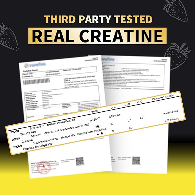Nutravita Creatine Monohydrate Gummies for Men & Women-5g of Creatine Monohydrate per Serving - Sugar Free,Vegan, Passion Fruit Flavor, 120 Count