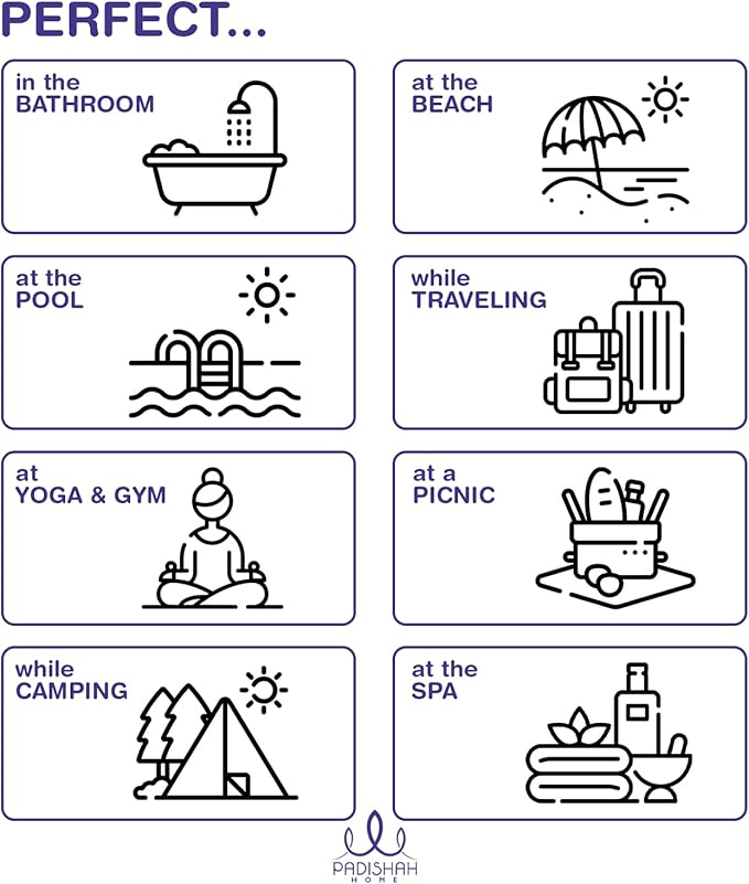 Oversized Turkish Beach Towel 38’’x71’’ - Set of 6 | 100% Turkish Cotton Lightweight Sand Free Quick Dry Pool Towels | Extra Large Bath Towels for Adults Beach Blanket Essentials