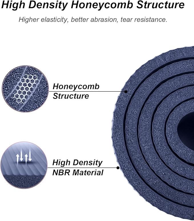 Large Yoga Mat 78"x 51" 20mm/15mm/10mm Thick Workout Mats for Home Gym, Extra Wide Workout for Women Men Gym Flooring Exercises