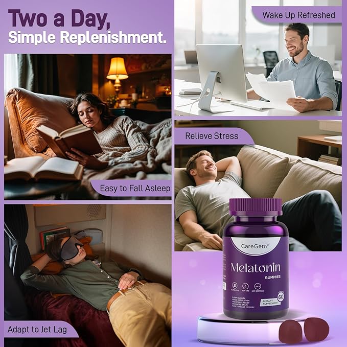 Sleep Aid | 5mg Melatonin Gummies with Valerian Root & L-Theanine | Natural Sleep Support for Adults | Stress Relief & Relaxation | 60 Count