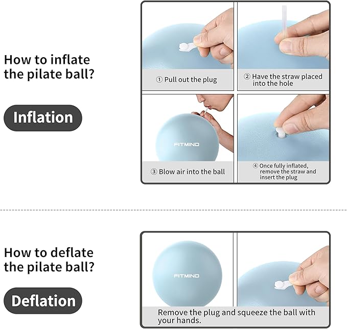 Exercise Balls Set 22-30 Inch & 9 Inch, Small Pilates Ball with Pump, Pregnancy Ball for Women, Yoga Balls for Exercise, Small Exercise Ball for Between Knees, Stability, Physio