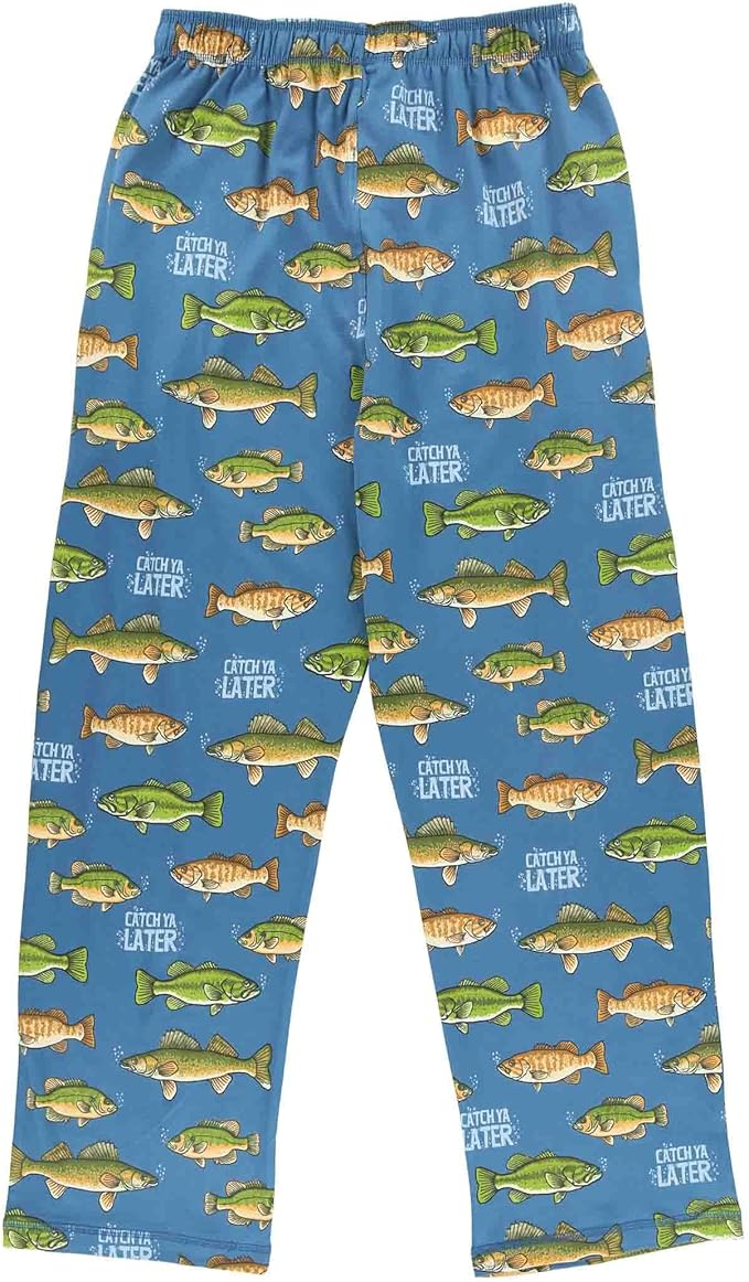 Lazy One Funny Ocean Pajama Pants For Men, Men's Separate Bottoms, Lounge Pants, Fishing PJs