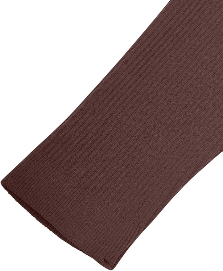 LASLULU Womens Sexy Square Neck Crop Top Ribbed Seamless Long Sleeve Workout Tops Halter Neck Athletic Yoga