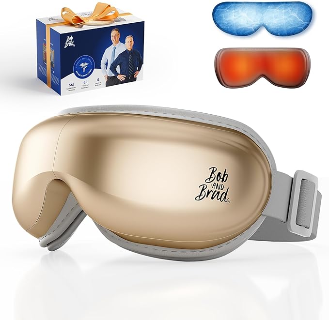 BOB AND BRAD Eye Massager with Heat and Cooling, Birthday Gifts for Women Men Her Him, EyeOasis 3 Eye Mask for Migraines, Heated Face Massager for Dry Eyes Strain Relief Improve Sleep