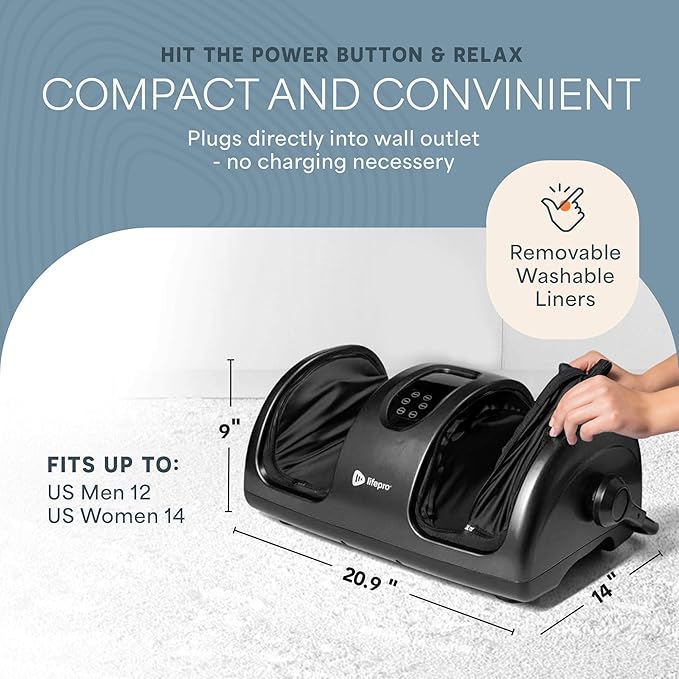 LifePro Shiatsu Foot Massager with Heat, Foot Massager with Heat for Plantar Fasciitis, Remote Control, Deep Kneading for Leg, Calf, Feet, Ankle with Free Roller Gifts for Mom Dad