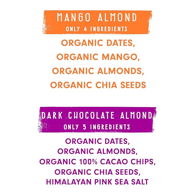 JONESBAR (Almond Lovers, 24 Bars (2 Boxes)) USDA Organic Fruit & Nut Bar, Non-GMO, Kosher, Vegan, Gluten Free, Simple Snack Bar