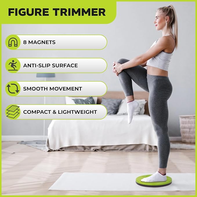 Daiwa Felicity Figure Trimmer Ab Twister Board - Waist Twister Machine for Core & Abs Exercise - Waist Twisting Fitness Tool, Dizzy Disc Twist Board for Slimming Workout & Reflexology