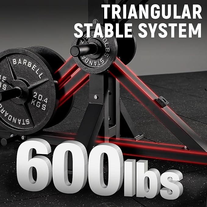Assisted Pull Up Machine, GMWD 600LBS Leverage Assisted Chin and Dip Machine, 4 in 1 Plate Loaded Gym Equipment, Pull Up Machine with 1:1 Counterweight System & Band Peg for Home Gym
