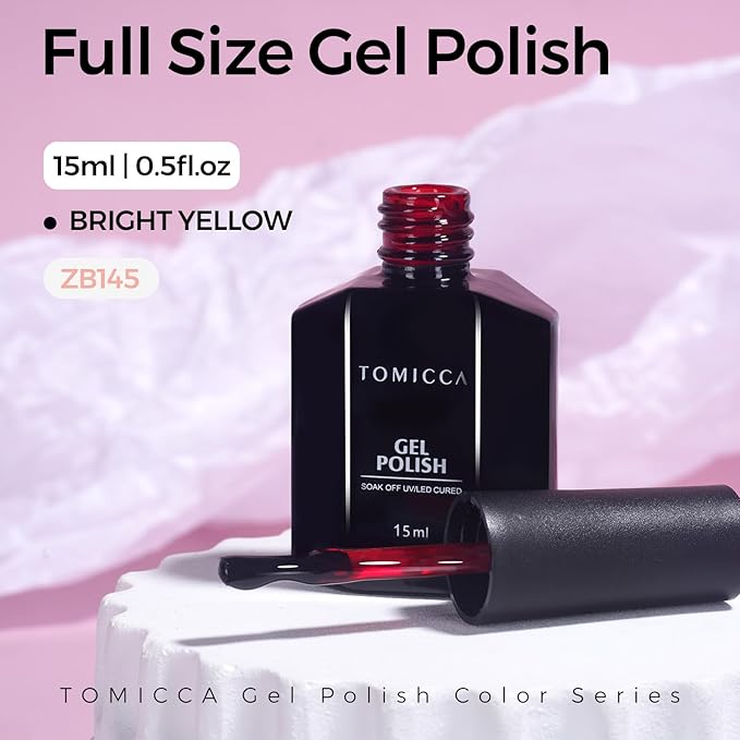 TOMICCA Sheer Gel Nail Polish, Jelly Red Nail Polish, Long Lasting Wine Red Gel Polish for Translucent Color Nail Art DIY Manicure Salon