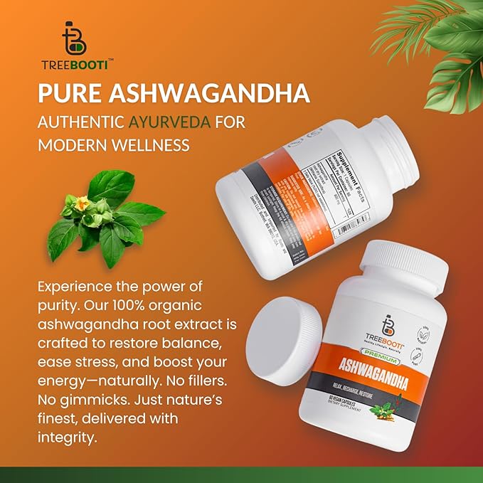 Premium Ashwagandha 800mg – High Potency Root Extract | Non-GMO, Gluten-Free – 60 Capsules
