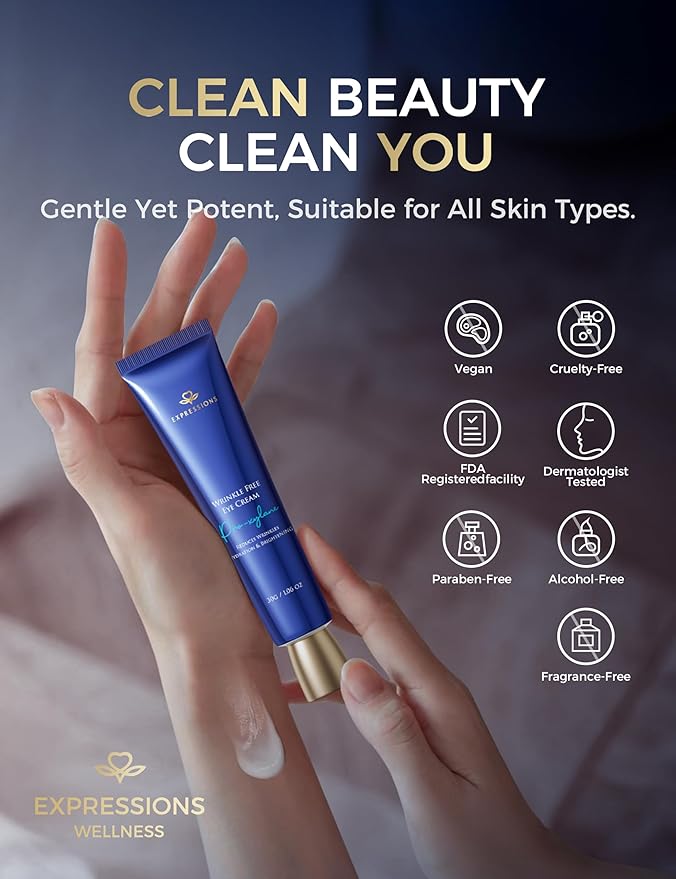 Under Eye Cream Anti Aging Peptides Eye Cream for Wrinkles with Niacinamide Reduce Fine Lines&Crow's Feet | Tightening and Firming for Women and Men 1.06 Oz