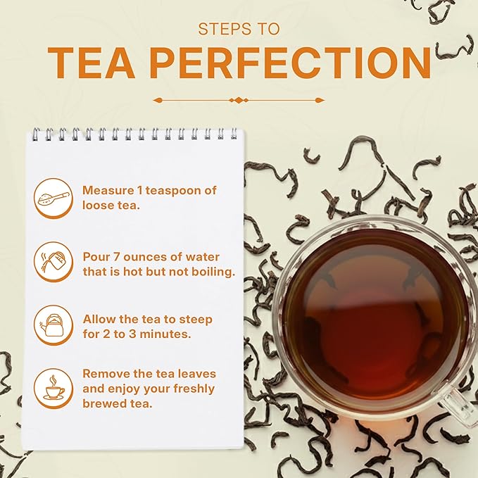 Tealeaf & Co. Earl Grey Black Tea Blended with Bergamot Extract (Loose Leaf Form) - Premium Sweet & Sour Flavored Tea - Contains Low Caffeine - Upto 50 Servings (3.52oz/100gm)