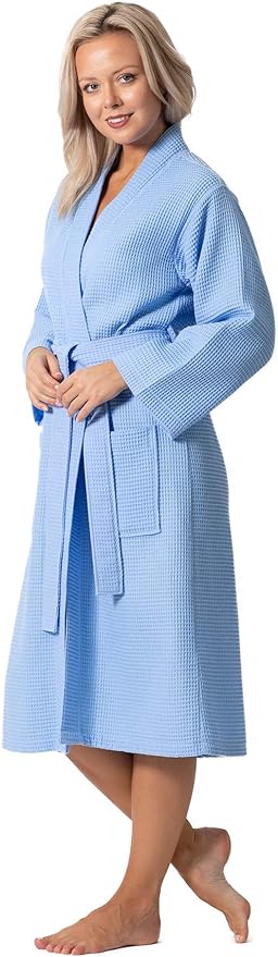 Waffle Knit Lightweight Kimono Spa & Bath Robes for Women - Quick Dry - Soft