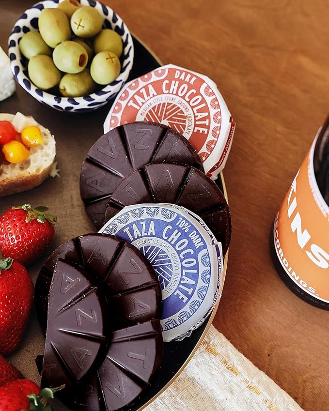 Taza Chocolate Organic Mexicano Disc 50% Dark Chocolate, Vanilla, 2.7 Ounce (12 Count), Vegan