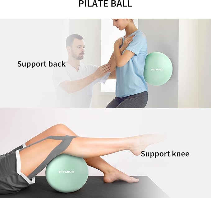 Exercise Balls Set 22-30 Inch & 9 Inch, Small Pilates Ball with Pump, Pregnancy Ball for Women, Yoga Balls for Exercise, Small Exercise Ball for Between Knees, Stability, Physio