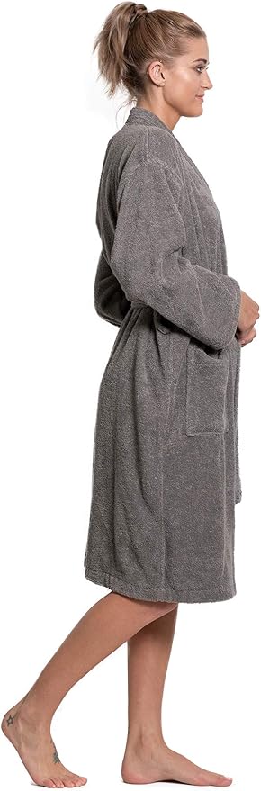 Turkuoise Soft & Absorbent Towel Robe, 100% Cotton Turkish Terry Cloth Kimono Bathrobes for Women