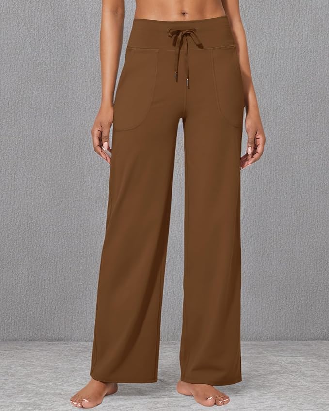 G4Free EverGoing Wide Leg Pants for Women Yoga Pants High Waist Sweatpants with Pockets Stretch Lounge Pants Comfy
