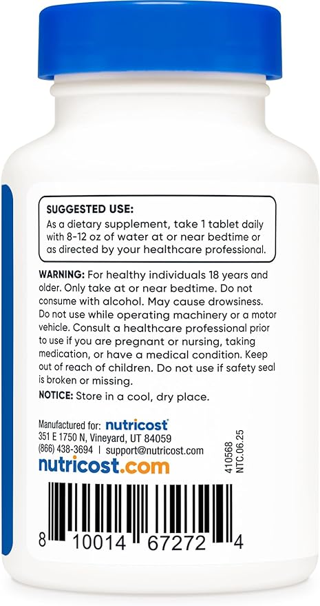 Nutricost Melatonin 5mg, 240 Tablets - 5mg Per Serving, Non-GMO, Gluten Free (Pack of 2)