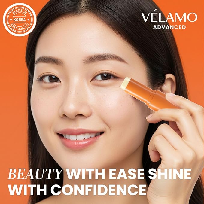 VELAMO ADVANCED Retinol Eye Balm Stick: Made in Korea, Travel Essentials, Upgraded 8-in-1 Formula with Collagen, Niacinamide & Peptides – Under Eye Cream for Dark Circles, Puffiness & Wrinkles 0.7oz
