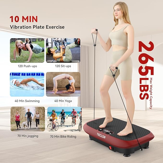 Premium Vibration Plate Exercise Machine for Lymphatic Drainage, Weight Loss, Whole Body Workout Power Vibration Plate, Shake Plate,Home Gym Fitness Equipment