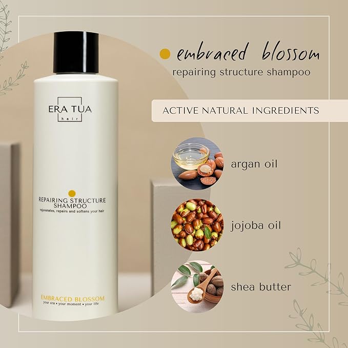 Embraced Blossom Shampoo | Dutch Made & Formulated Repairing Shampoo for Damaged Hair | Sweet Scent of Neroli, Orange Blossom & Jasmine 750ml