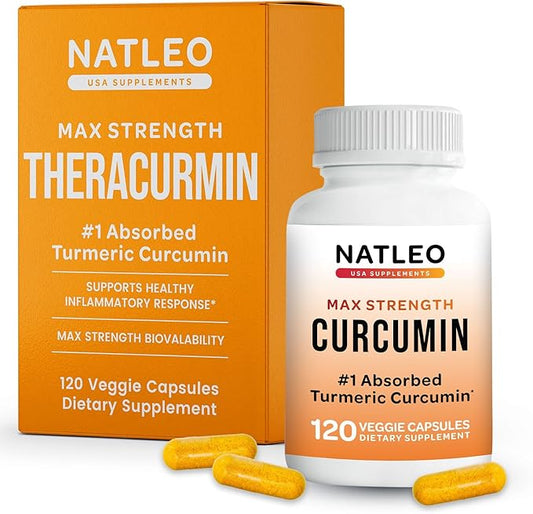 Theracurmin Turmeric Curcumin Supplement, 120 Count, High Absorption Turmeric & Curcumin - Joint Supplement for Men and Women - 42.6X More Bioavailablity