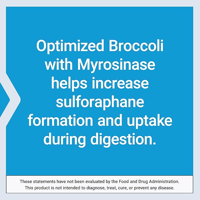 Life Extension Optimized Broccoli with Myrosinase, Liver and Detox Supplement, Advanced bioavailable, Once-Daily, Non-GMO, Vegetarian, Gluten-Free, 30 Capsules