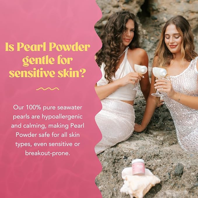 Akasha Superfoods Pearl Powder, Supports Collagen Production, Blend Into Drinks, Smoothies, or Skincare, Source of Calcium, Amino Acids, & Minerals, Gentle on Sensitive Skin, Gluten Free, 1.4 Oz