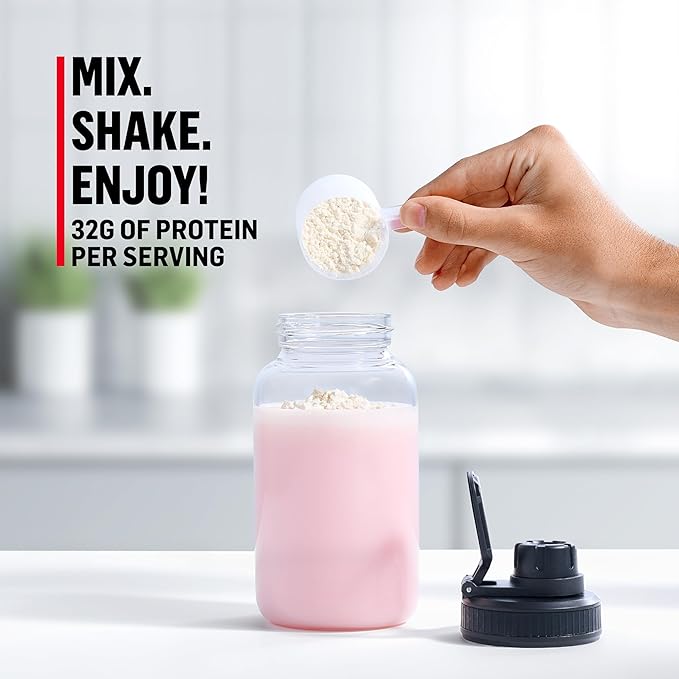 Muscle Milk Genuine Protein Powder, Strawberries 'N Crème, 32g Protein, 4.94 Pound