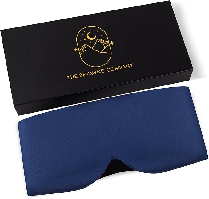 Mulberry Silk Eye Masks for Sleep (Navy Blue)