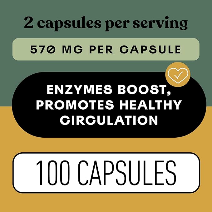 Complete Natural Products Nattokinase Capsules - 100 Count 570Mg 6000Fu'S, Support Healthy Circulation, Natto Enzymes, Gluten Free, Pure Soy Enzyme, Vegan, Non-GMO