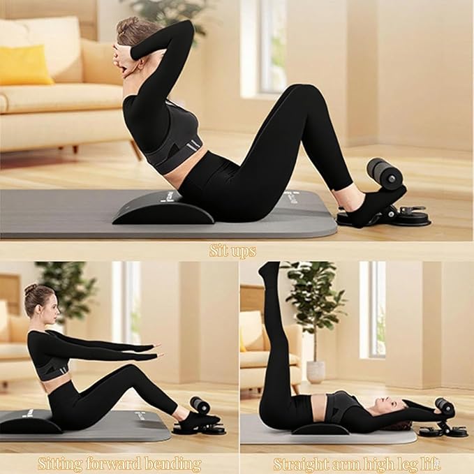 abs master sit up bar,sit ups foot holder with Elastic 2 Suction Cups and Pull Rope Portable Sit Up Assistant Device for Home Workout