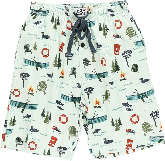 Lazy One Pajama Shorts for Men, Men's Pajama Bottoms, Sleepwear