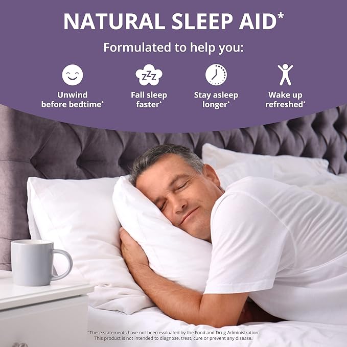 NuBest Sleep Xtra | Supports Healthy Sleep for Adults | Vitamin B6, Melatonin, Ashwagandha, Chamomile, Valerian & More - Non Habit-Forming | 60 Vegan Capsules |1 Month Supply