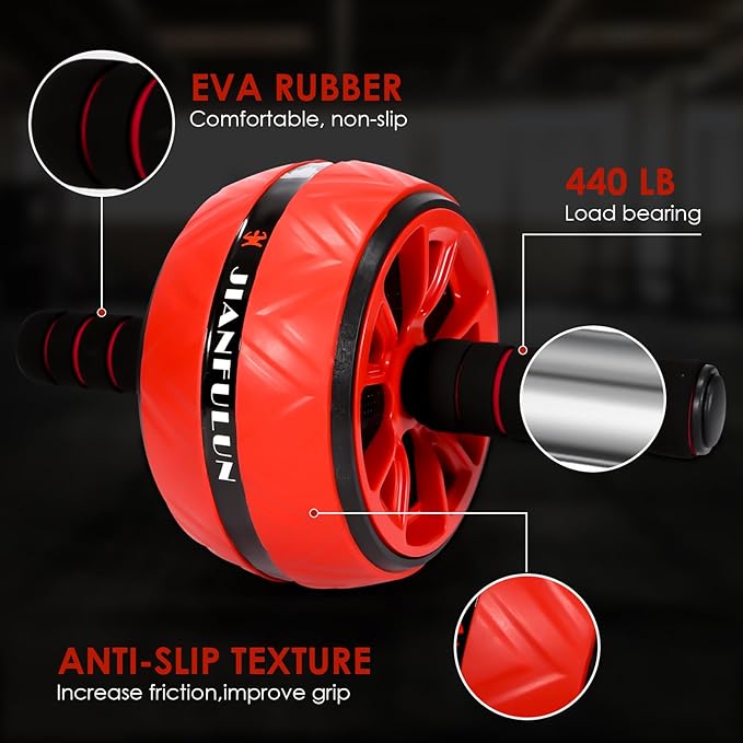 Ab Roller for Abs Workout, Ab Roller Wheel Exercise Equipment for Core Workout, Ab Wheel Roller for Home Gym, Ab Workout Equipment for Abdominal Exercise