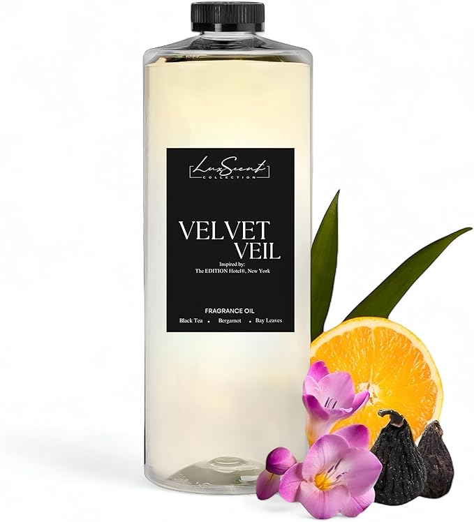 Aroma Diffuser Oil 1200ML Velvet Veil - Waterless Essential Oil for diffusers - Luxury Hotel Inspired Fragrance - Aroma Oil for Aromatherapy - Fits in Any Diffuser (Velvet Veil)