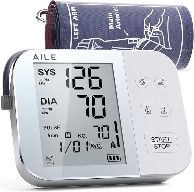 AILE Blood Pressure Monitor for Home Use, 111 Blood Pressure Machine - Blood Pressure Cuff (8.7-16.5") - Voice Broadcast - Accurate and Reliable Upper Arm BP Monitor